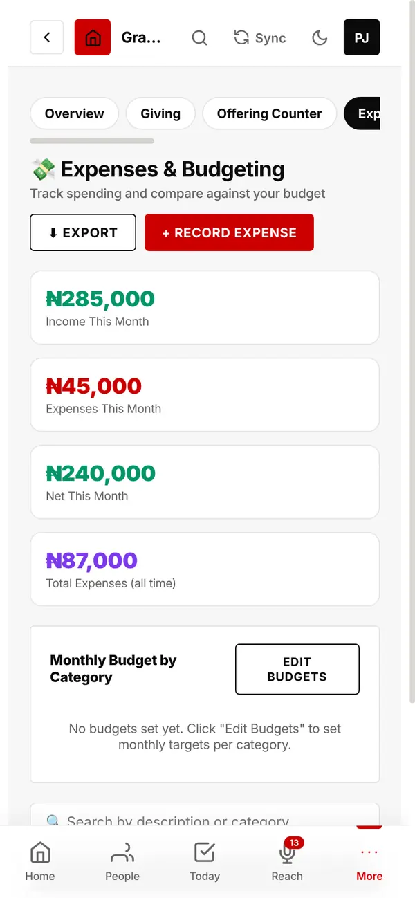 Expenses & Budgeting