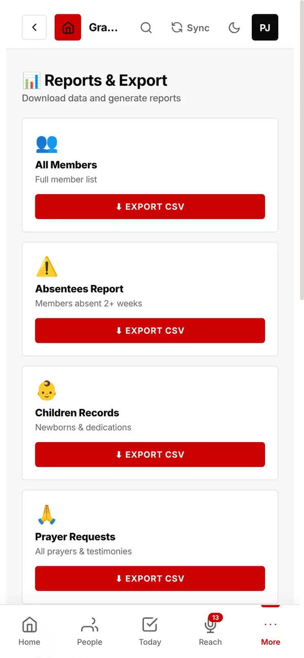 Reports & Export