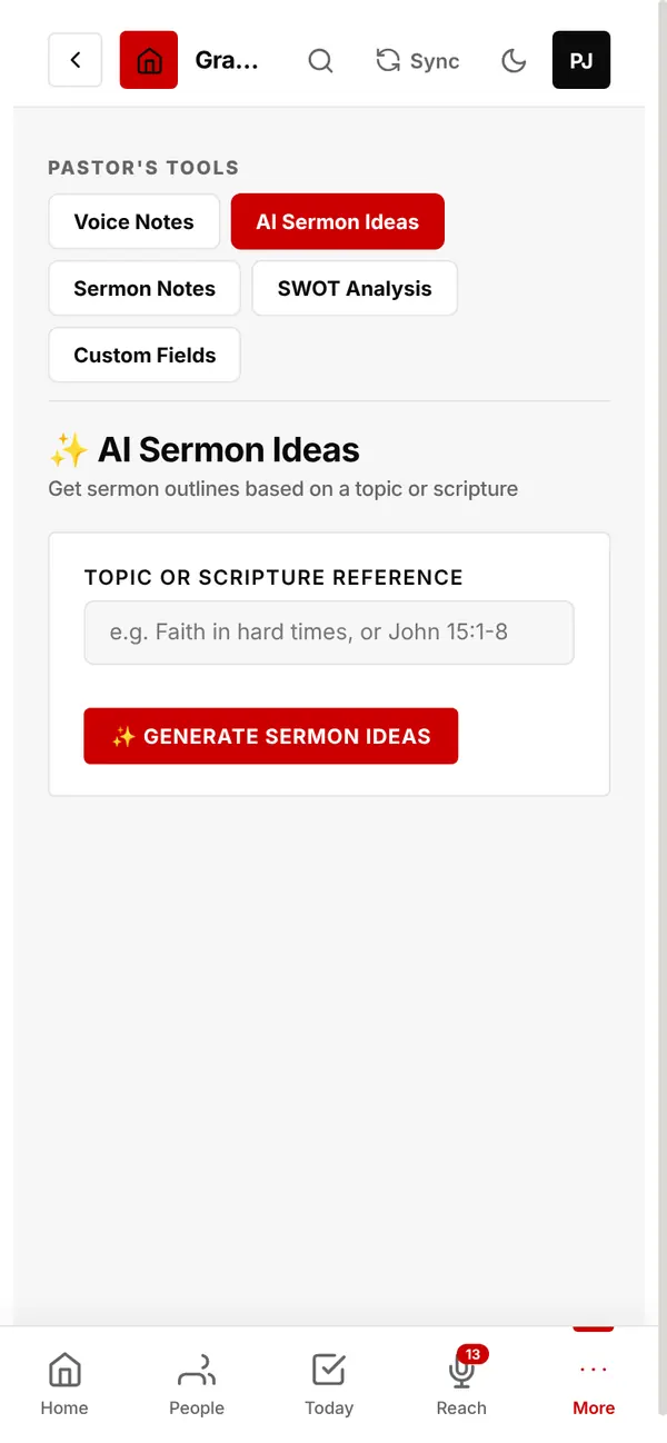 AI Sermon Ideas