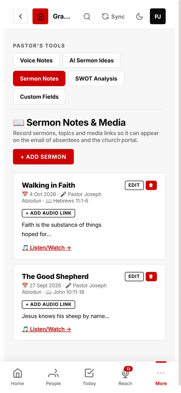 Sermon Notes