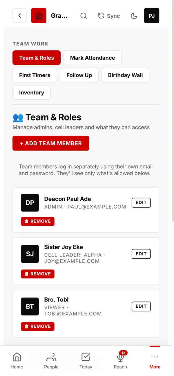 Team & Roles